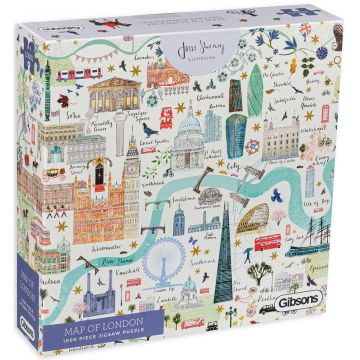 Puzzle Gibsons din 1000 de piese - Harta Londrei