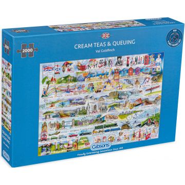 Puzzle Gibsons din 2000 de piese - Colaj englez