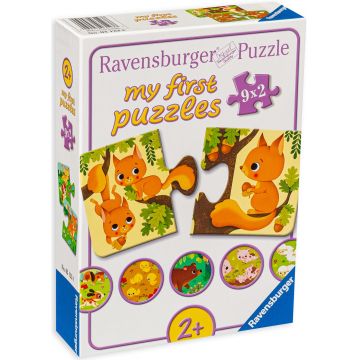 Puzzle Ravensburger 9 x 2 piese - Animale si copiii lor