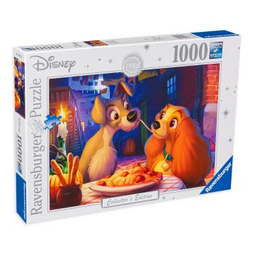 Puzzle Ravensburger din 1000 de piese - Doamna si Vagabondul