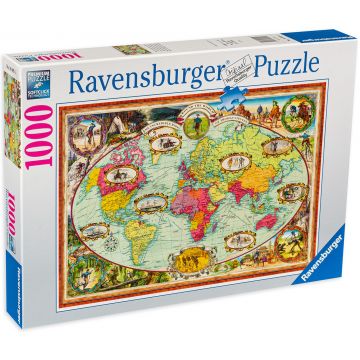 Puzzle Ravensburger din 1000 de piese - Harta geografica