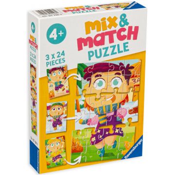 Puzzle Ravensburger din 3 x 24 de piese - Haine colorate