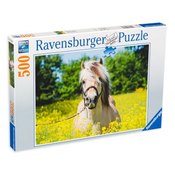 Puzzle Ravensburger din 500 de piese - Cal alb