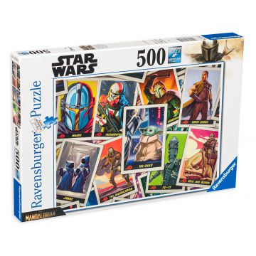 Puzzle Ravensburger din 500 de piese - Colaj cu Mandalorianul