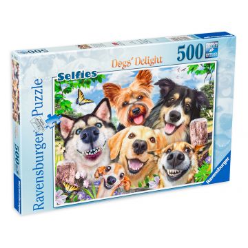 Puzzle Ravensburger din 500 de piese - Dog's selfies