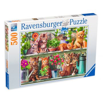 Puzzle Ravensburger din 500 de piese - Pisici