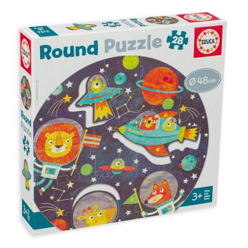 Puzzle rotund Educa din 28 de piese - Cosmos