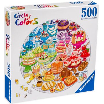 Puzzle rotund Ravensburger din 500 de piese - Deserturi