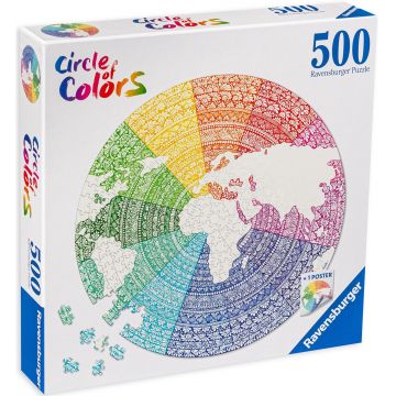 Puzzle rotund Ravensburger din 500 de piese - Mandala