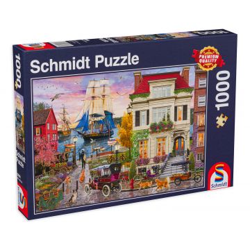 Puzzle Schmidt din 1000 de piese - Navă lângă port