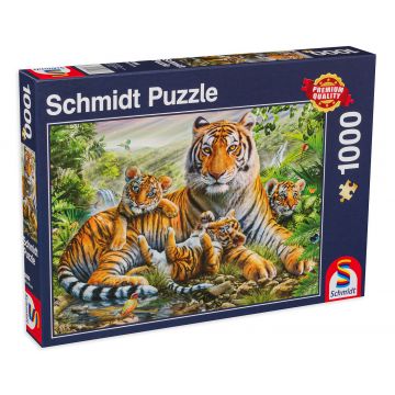 Puzzle Schmidt din 1000 de piese - Tigrii