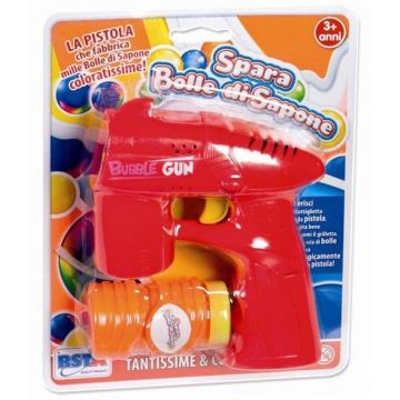 RS Toys Pistol pentru baloane de sapun, 38 ml lichid, rosu