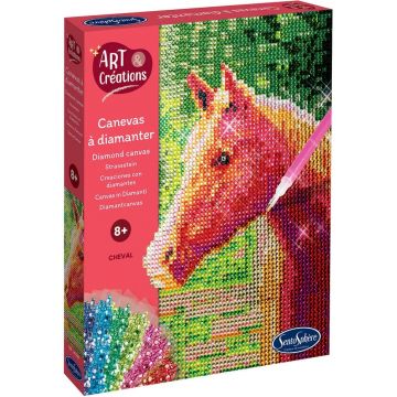 Set canvas cu pietre colorate Sentosphere, cal