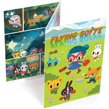 Set creatie pentru decor cu autocolante Djeco - Sophie care zboara