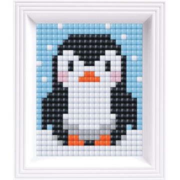 Set creativ cu rama si pixeli Pixelhobby - XL, Pinguin