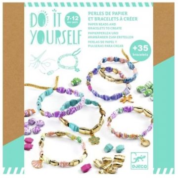 Set creativ Djeco - bratari DIY, Elegant si Auriu