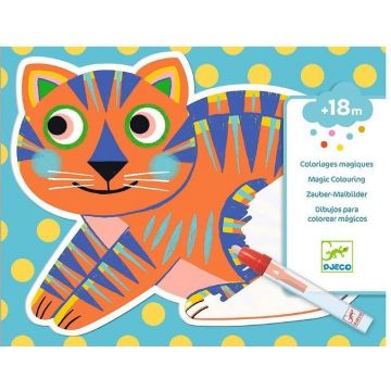Set creativ Djeco - Coloreaza tablourile cu apa, Animalo-Ma