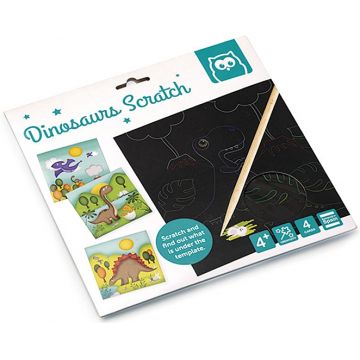 Set creativ Eurekakids - Carte de zgariat, Dinozauri