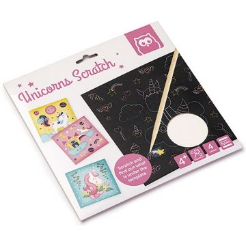 Set creativ Eurekakids - Carte de zgariat, Unicorn