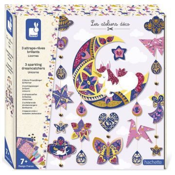 Set creativ Janod - Capcană de vis, unicorni, 3 bucăți