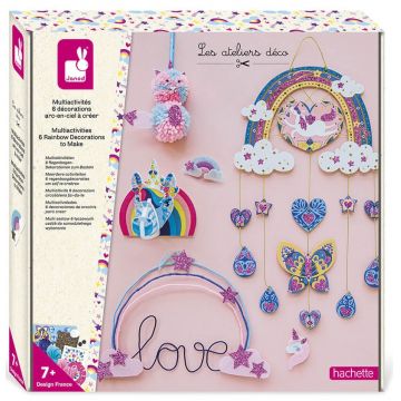 Set creativ Janod - Decoratiuni curcubeu, 6 buc