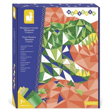 Set creativ Janod - Dinozauri mozaicuri