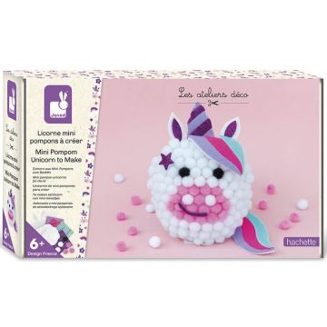 Set creativ Janod - Faceți un mini-pompon, unicorn