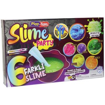 Set creativ Play-Toys - Pregatire slime, 6 culori