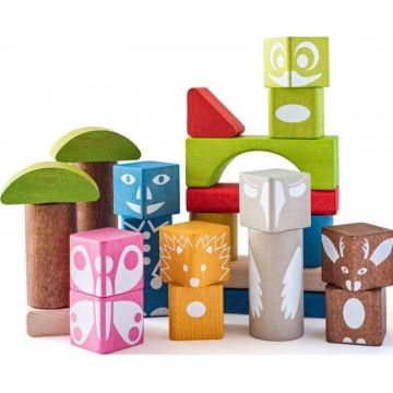 Set de constructie din lemn Woody, Lumea forestiera