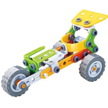 Set de constructie Hoogar - Tricicleta, 74 piese