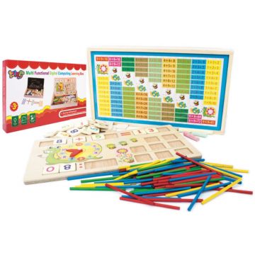 Set educativ din lemn B-Max - Scriu si numar, cu ceas