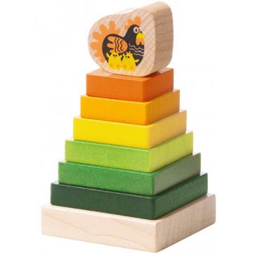 Sfoara din lemn Cubika - Pui, 8 piese