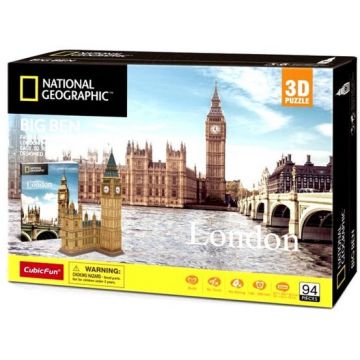 3D Puzzle Cubic Fun din 94 de piese - Big Ben, Londra