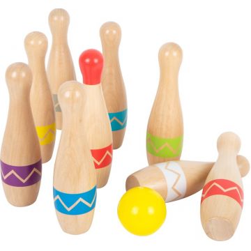 Bowling din lemn pentru copii Small Foot , cu 9 popice