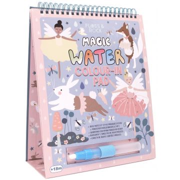 Carduri magice pentru colorat cu apa Floss&Rock - Balerina, 6 buc.