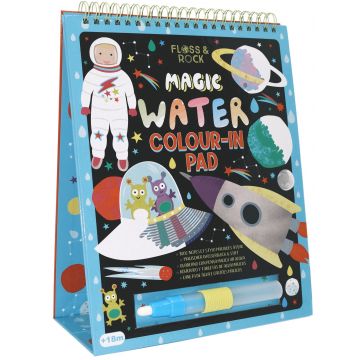 Carduri magice pentru colorat cu apa Floss&Rock - Cosmos, 6 buc.
