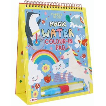 Carduri magice pentru colorat cu apa Floss&Rock - Zana curcubeului, 6 buc.