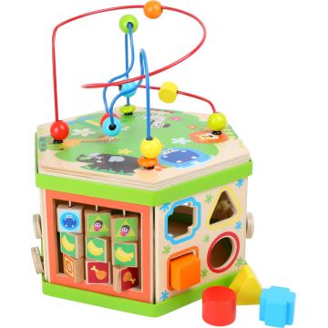Cub didactic din lemn Picior mic - Safari