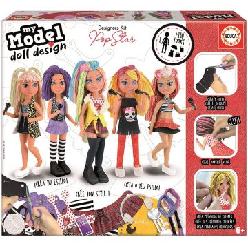 Educa - Fă-ți propria păpușă de designer, Pop star