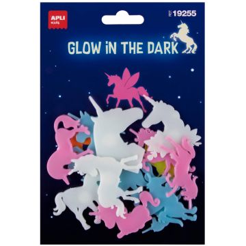 Figurine colorate strălucitoare Apli - Unicorns, 12 bucăți