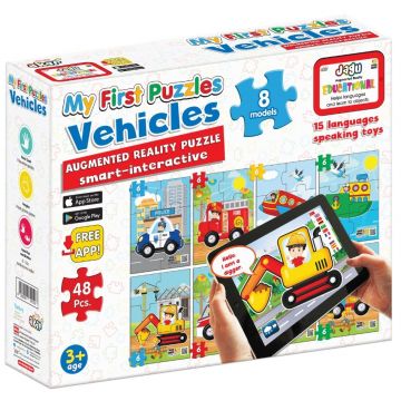 Jagu Educational Talking Puzzle - Cars, 48 de piese