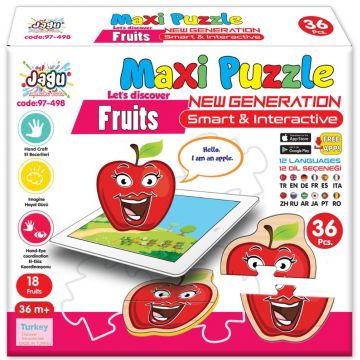 Jagu Educational Talking Puzzle - Fructe, 36 de piese