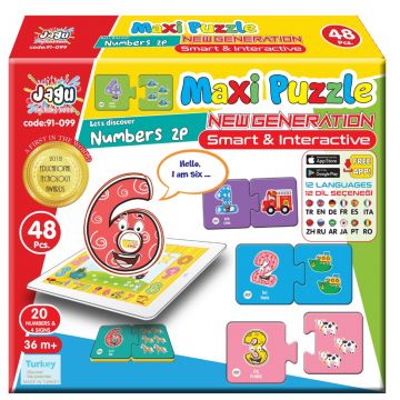 Jagu Educational Talking Puzzle - Numere 2, 48 de piese