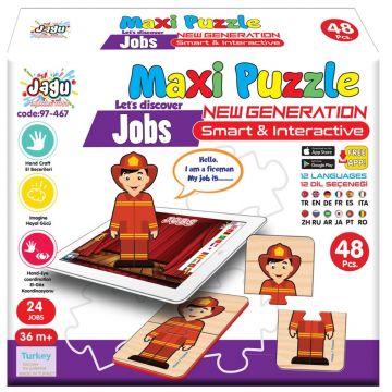 Jagu Educational Talking Puzzle - Profesii, 48 de piese