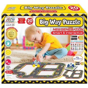 Jagu Educational Talking Puzzle - Sweet Road, 20 de piese