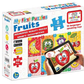 Jagu Educational Talking Puzzles - Primul meu puzzle cu fructe, 48 de piese