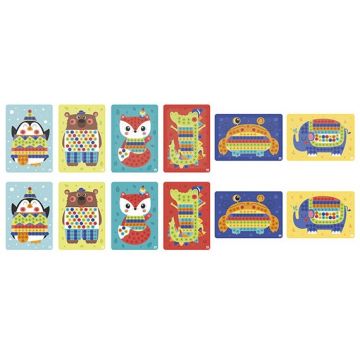 Joc creativ mozaic Eurekakids - Cu animale, 160 piese