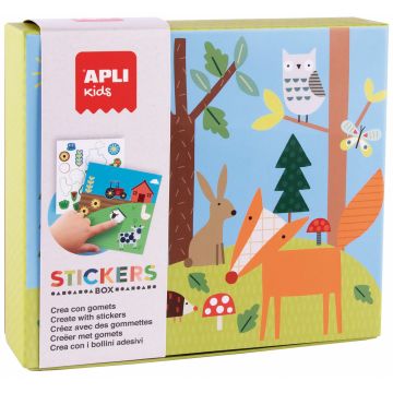 Joc cu stickere si forme geometrice Apli Kids - Padure