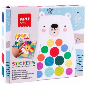 Joc cu stickere si forme geometrice Apli Kids - Ursulet