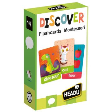 Joc educațional Headu - Descoperă cartonașele flash Montessori